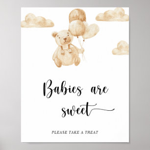 Affiche Les bébés ours en peluche sont mignons