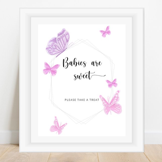 Affiche Les bébés papillon sont doux  (Créateur téléchargé)
