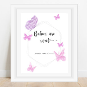 Affiche Les bébés papillon sont doux