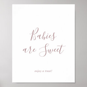 Affiche Les bébés Roses en or minimaux sont doux Profitez 