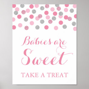 Affiche Les bébés roses et argentés sont doux Prenez un si