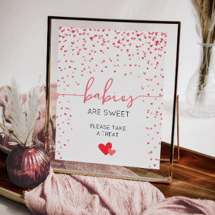 Affiche Les bébés sont Baby shower doux Signal numérique o