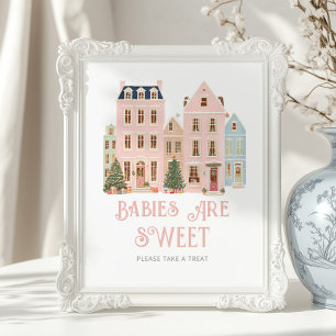 Affiche Les bébés sont doux Fête de Noël Village Baby Show
