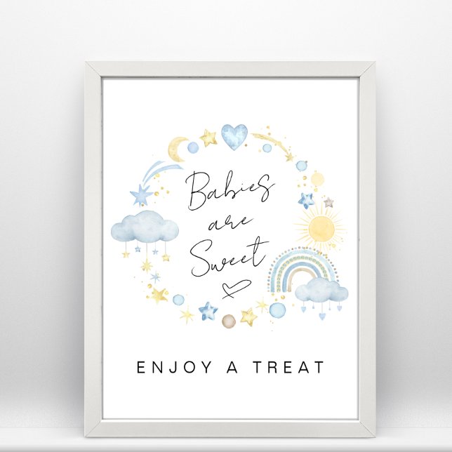 Affiche Les Bébés Sont Doux Prendre Un Baby shower Boho Tr (Créateur téléchargé)