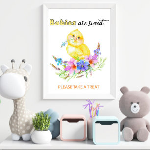 Affiche Les bébés sont doux prendre un gâteau