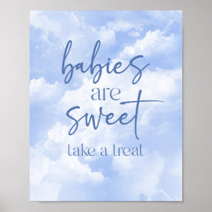 Affiche Les bébés sont doux Prendre un signe de Baby showe