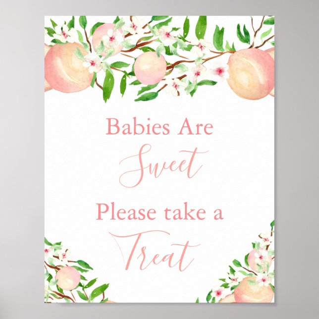 Affiche Les Bébés Sont Doux Prendre Une Traite, Baby showe (Devant)