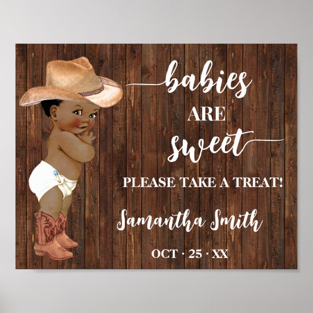 Affiche Les bébés sont doux Prenez soin Un Baby shower Cow (Devant)