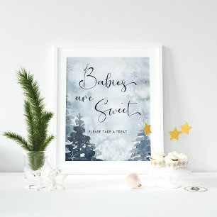 Affiche Les bébés sont doux Prenez un Baby shower arbre de