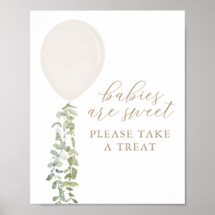 Affiche Les bébés sont doux Prenez un Baby shower de ballo