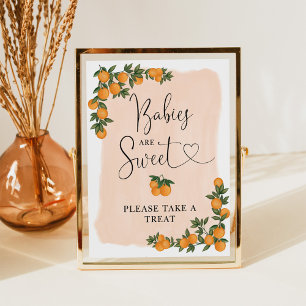 Affiche Les bébés sont doux Prenez un médicament Orange Ci