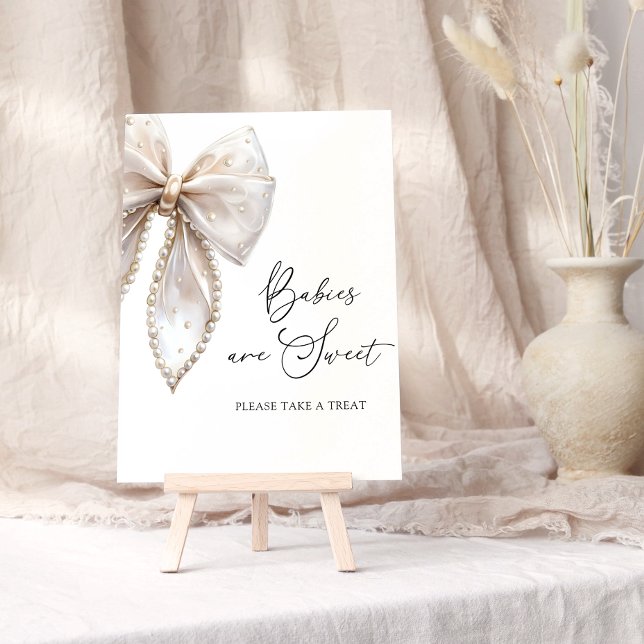 Affiche Les bébés sont doux Prenez un traitement blanc Pea (Créateur téléchargé)