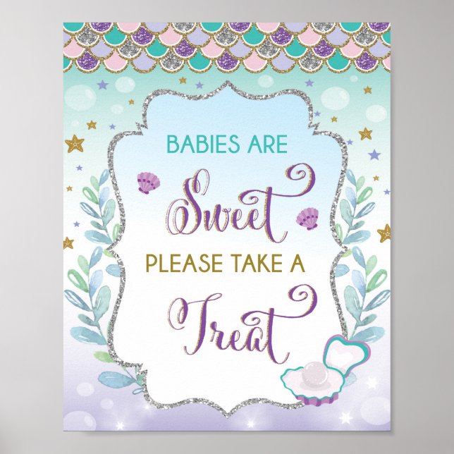 Affiche Les bébés sont doux Prenez un traitement Fête de s (Devant)
