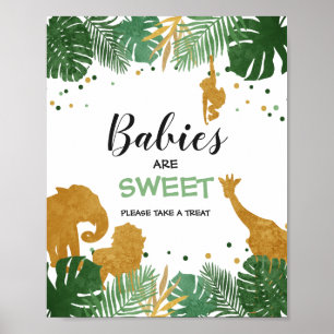 Affiche Les bébés sont doux Signal Zoo Jungle Faveurs Trai