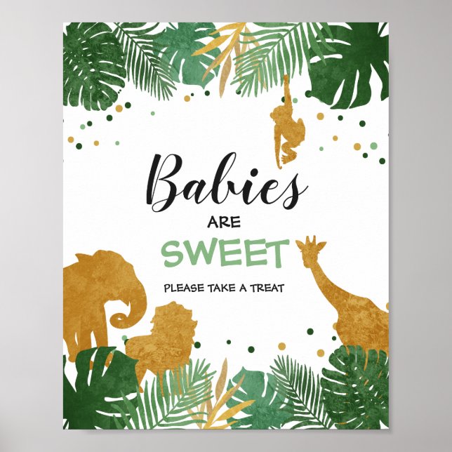 Affiche Les bébés sont doux Signal Zoo Jungle Faveurs Trai (Devant)
