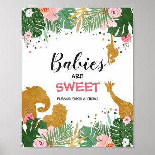 Affiche Les bébés sont doux Signal Zoo Jungle Faveurs Trai