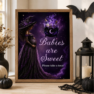 Affiche Les bébés sont doux Une sorcière de bébé est en tr