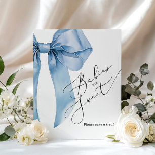 Affiche Les bébés sont sucrés prendre un baby shower bleu 
