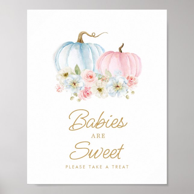 Affiche Les bébés sont Sweet Fall Genre Reveal Baby shower (Devant)
