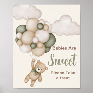 Affiche Les bébés sont Sweet Teddy Bear Boy baby show