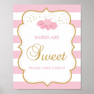 Affiche Les bébés tutu habillent doux signe rose rayures o