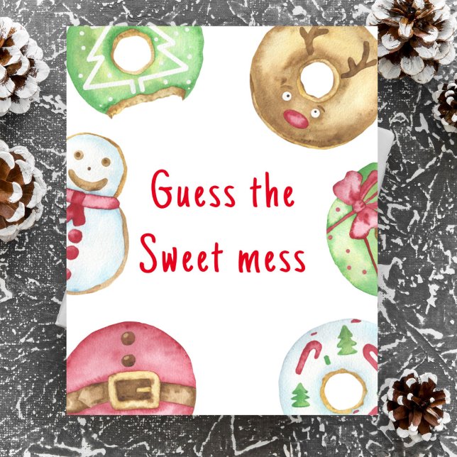 Affiche Les beignets d'hiver baby shower Guess the sweet m (Créateur téléchargé)
