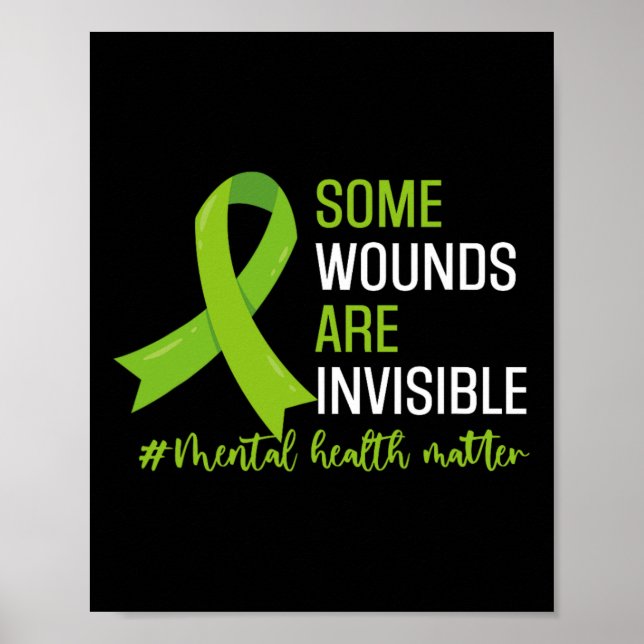 Affiche Les blessures sont invisibles Mois de sensibilisat (Devant)