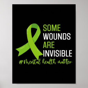 Affiche Les blessures sont invisibles Mois de sensibilisat