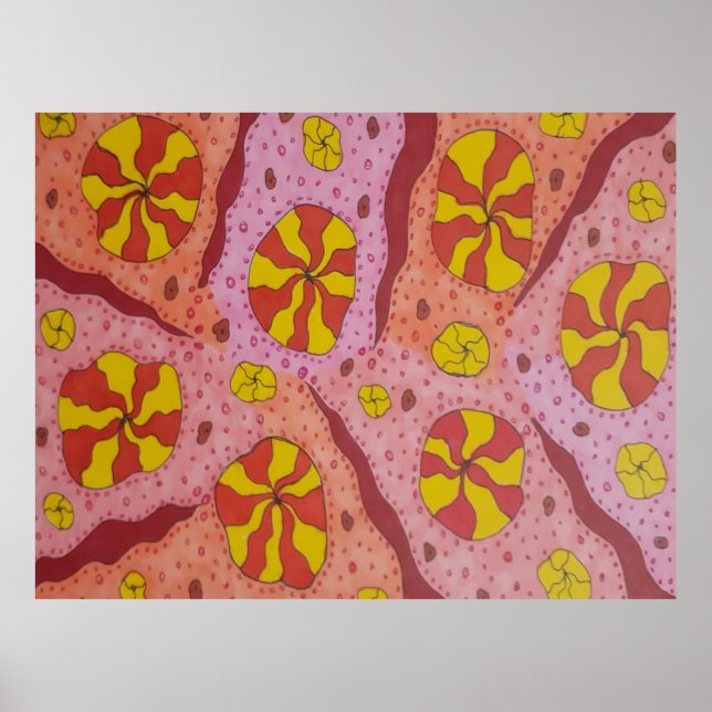 Affiche Les bonbons cosmiques roses (Devant)