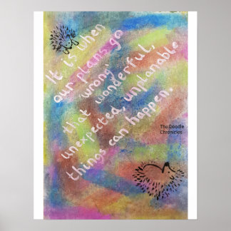 Affiche Les Bonnes Choses Proviennent Des "Erreurs" - Héri