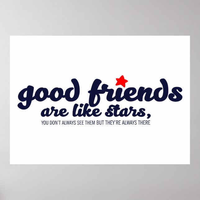Affiche Les bons amis sont comme les étoiles (Devant)
