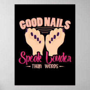 Affiche Les Bons Ongles Parlent Plus Fort Que Les Mots