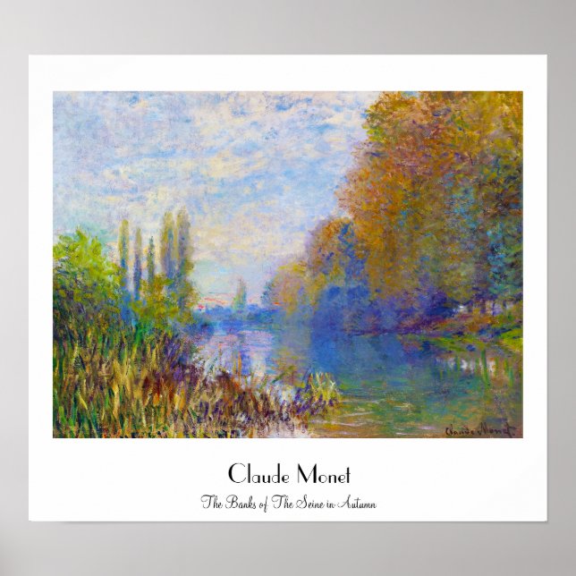 Affiche Les bords de Seine à Claude Monet d'automne (Devant)