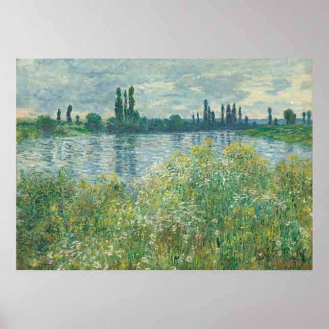 Affiche Les bords de Seine - Claude Monet Fine Art (Devant)