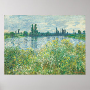 Affiche Les bords de Seine de Monet, Vétheuil