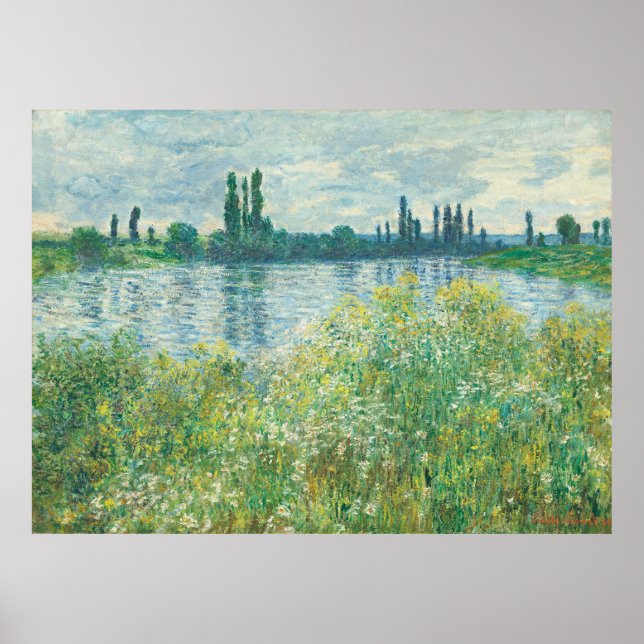Affiche Les bords de Seine de Monet, Vétheuil (Devant)