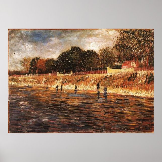 Affiche Les bords de Seine, Van Gogh (Devant)