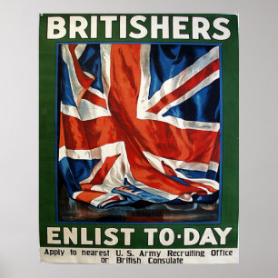 Affiche Les Britanniques enrôlent aujourd'hui