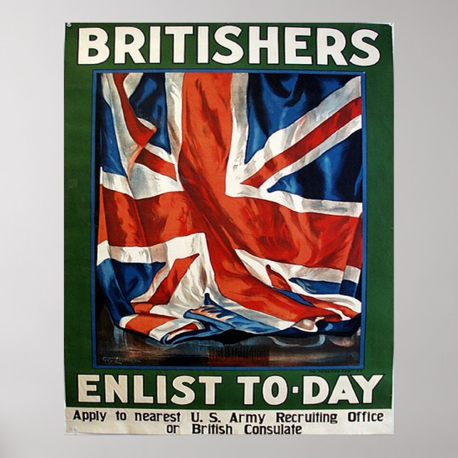 Affiche Les Britanniques s'enrôlent aujourd'hui (Devant)