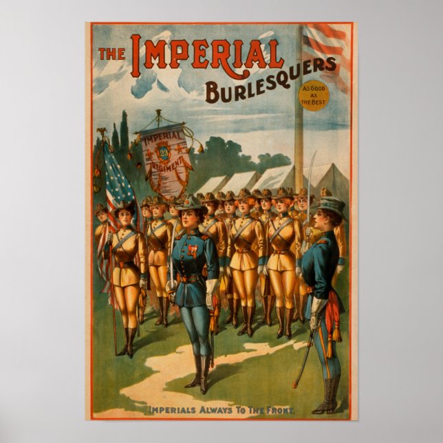Affiche Les Burlesquers Impériaux Jouent Des Soldats Fémin (Devant)