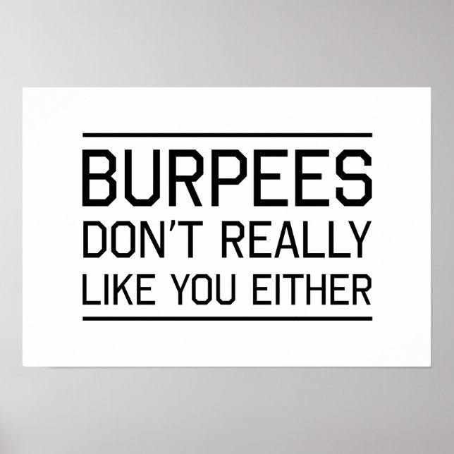 Affiche Les Burpees ne vous aiment pas vraiment non plus (Devant)