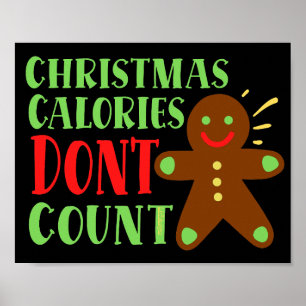 AFFICHE LES CALORIES DE NOËL NE COMPTENT PAS