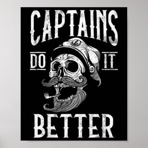 Affiche Les capitaines font mieux capitaine de bateau