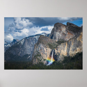 Affiche Les cascades   Bride Veil Falls Yosemite Californi