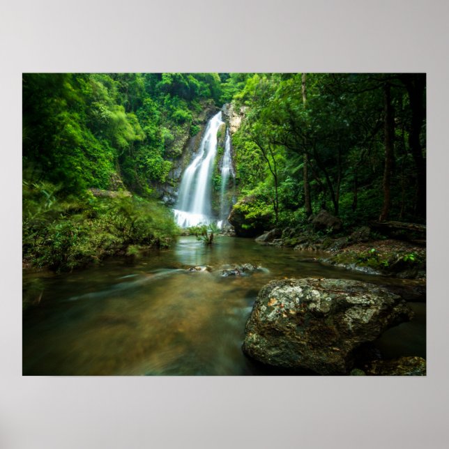 Affiche Les cascades | Cascade de Tamnung, Phuket Thaïland (Devant)