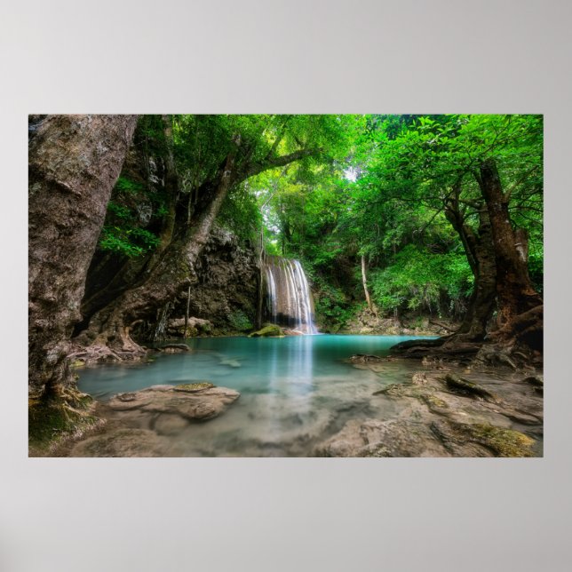 Affiche Les cascades | Kanchanaburi, Thaïlande (Devant)