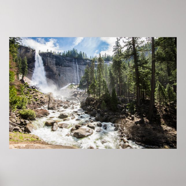 Affiche Les cascades | Nevada Fall, Yosemite, CA (Devant)