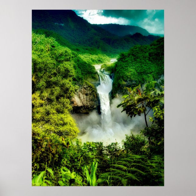 Affiche Les cascades | San Rafael Falls, Equateur (Devant)