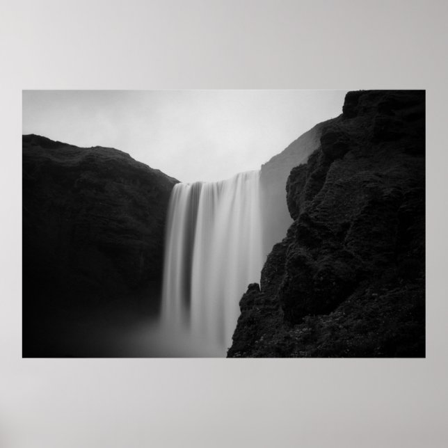 Affiche Les cascades | Skogafoss Cascade, Islande (Devant)
