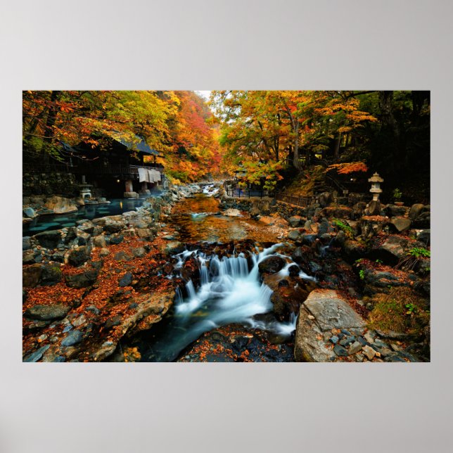 Affiche Les cascades | Takaragawa Onsen Osenkaku, Japon (Devant)